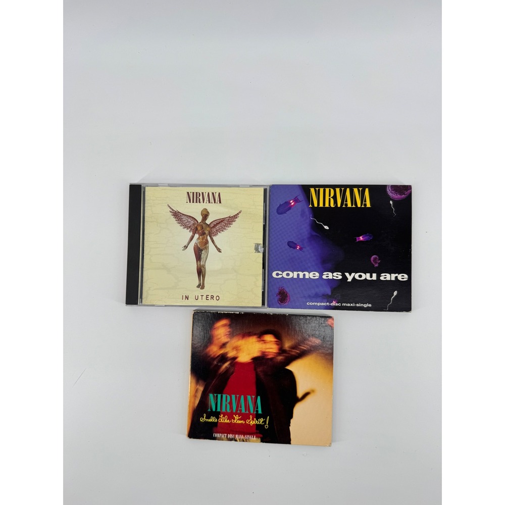 Nirvana CD Lot In Utero Album Come As You Are Smells Like Teen Spirit Singles